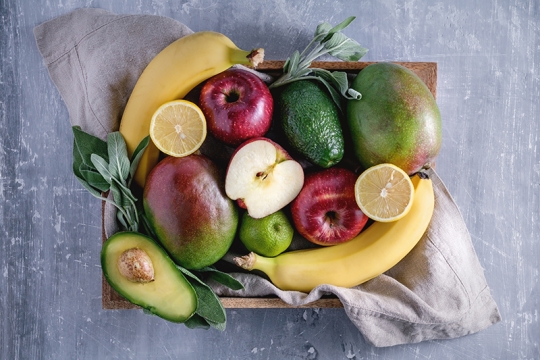 box of fresh fruit